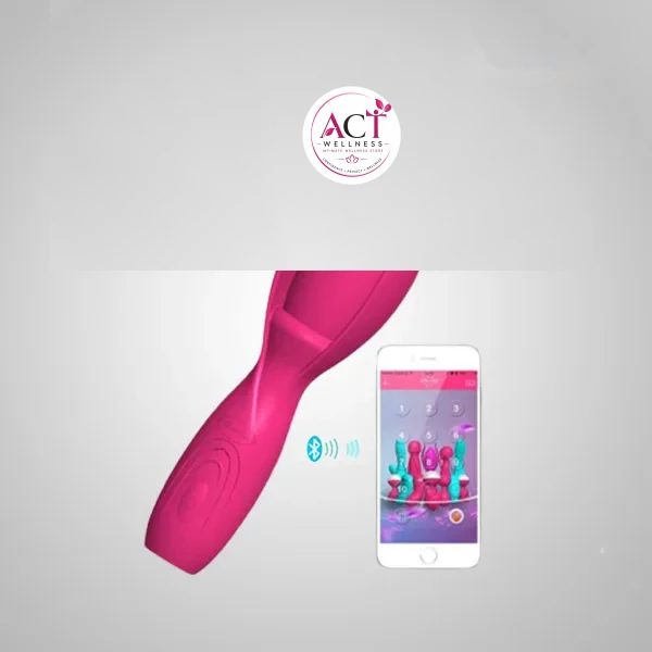 APP-Control Lotus Wand Vibrating Rechargeable Massager - Buy Online in India | act wellness - view 1