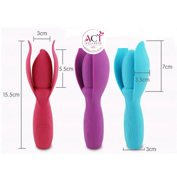 APP-Control Lotus Wand Vibrating Rechargeable Massager - Product Gallery View 3 | act wellness