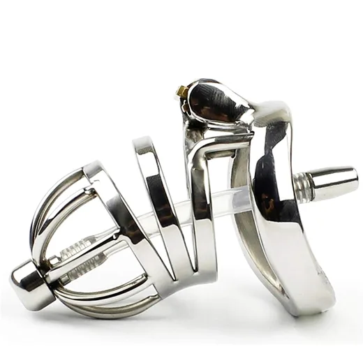 Attica Chastity Cage Lock with Urethral Tube For Men - Product Gallery View 5 | act wellness