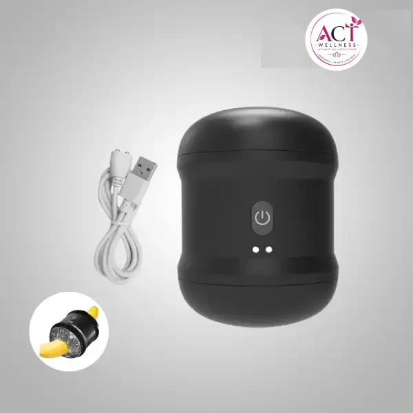 Auto-Matic USB Rechargeable Vibrating Pocket Vagina Male Masturbator Cup - act wellness