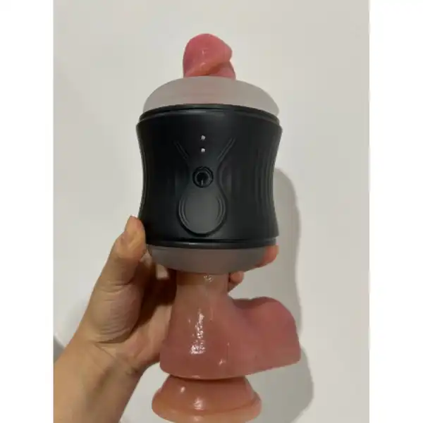 Auto-Matic USB Rechargeable Vibrating Pocket Vagina Male Masturbator Cup - Product Gallery View 2 | act wellness