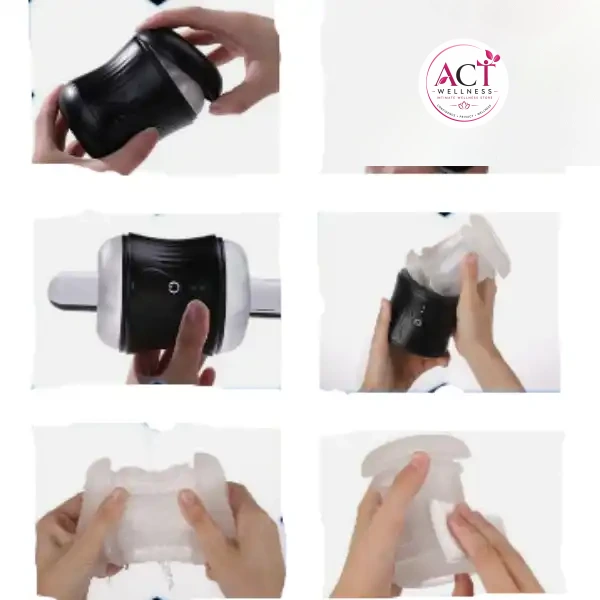 Auto-Matic USB Rechargeable Vibrating Pocket Vagina Male Masturbator Cup - Product Gallery View 3 | act wellness