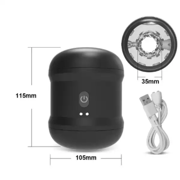 Auto-Matic USB Rechargeable Vibrating Pocket Vagina Male Masturbator Cup - Product Gallery View 4 | act wellness