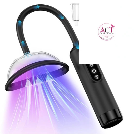 Automatic Vacuum Clitoral Breast & Vagina Pumps with 5 Size Cups - Product Gallery View 3 | act wellness