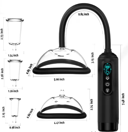 Automatic Vacuum Clitoral Breast & Vagina Pumps with 5 Size Cups - Product Gallery View 5 | act wellness