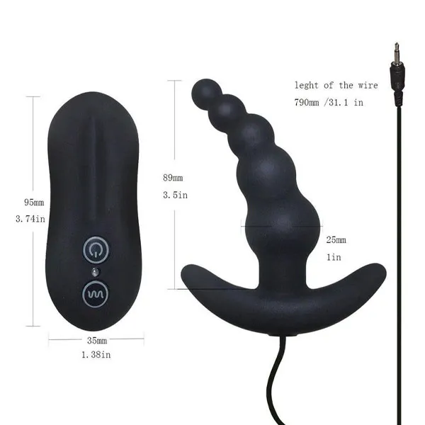 Beads Style Vibrating Anal Plug - Product Gallery View 3 | act wellness