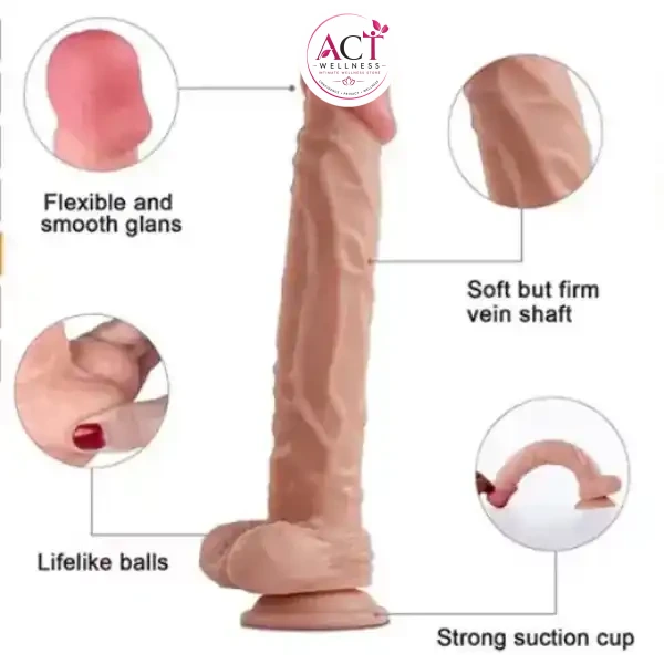 Big Boyz 10 inch Dildo With Belt - Product Gallery View 3 | act wellness