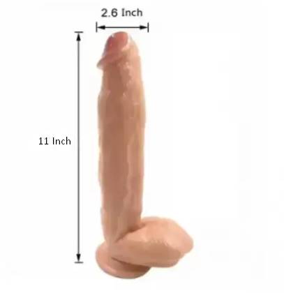 11 Inch Realistic Big Dildo With Belt - Product Gallery View 4 | act wellness