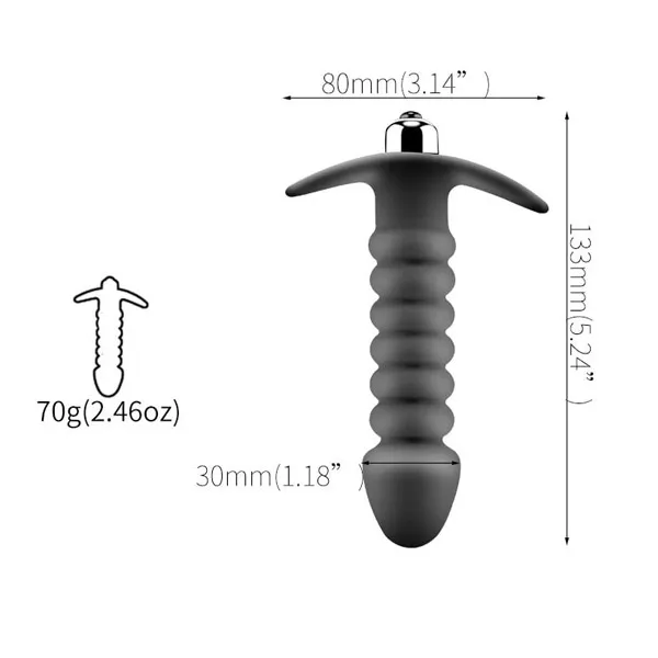Black Anal Beads Prostate Massager - Product Gallery View 2 | act wellness