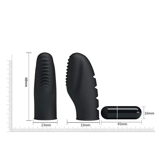 Black Bullet Finger Vibrator - Product Gallery View 2 | act wellness