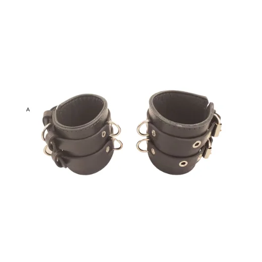Black Double Buckle Handcuffs - Product Gallery View 3 | act wellness