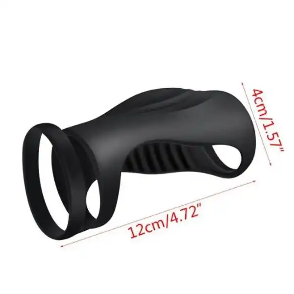 Black Dual Cock Ring Cradle - Product Gallery View 2 | act wellness