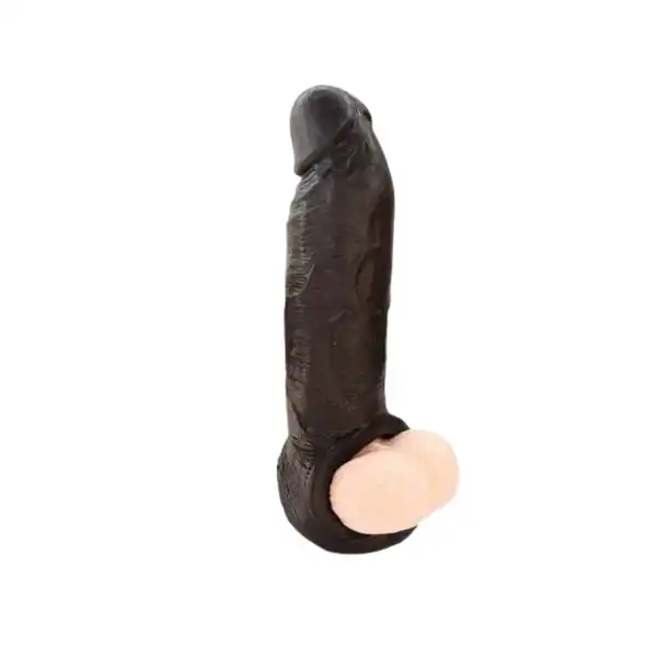 Black larger cock extender male penis extension sleeve - Product Gallery View 2 | act wellness