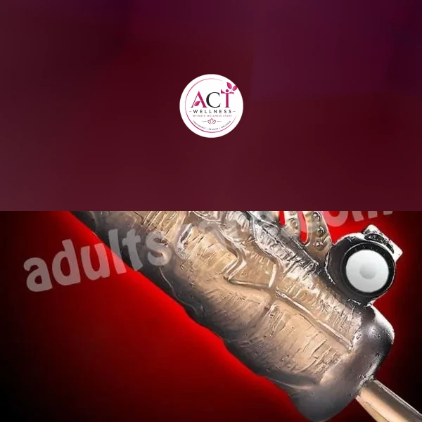 Black Penis Extender Sleeve Delay Ejaculation with vibration - Product Gallery View 2 | act wellness