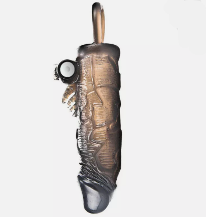 Black Penis Extender Sleeve Delay Ejaculation with vibration - Product Gallery View 4 | act wellness
