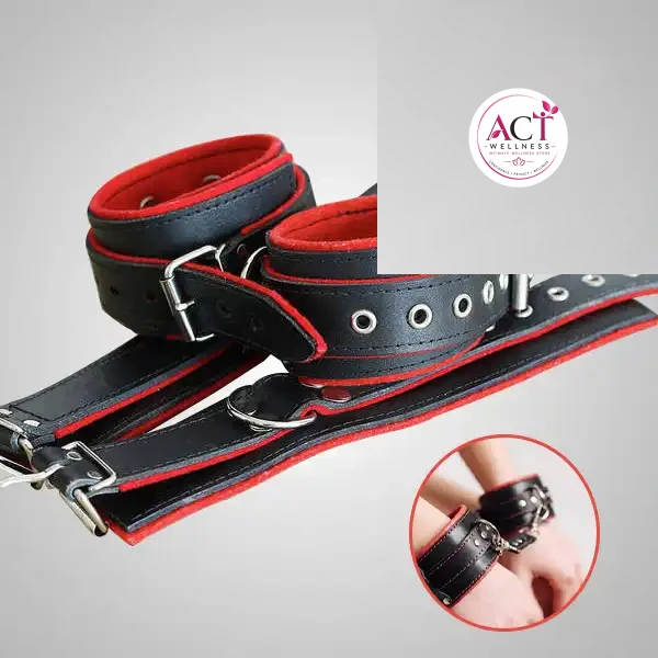 Black/Red Luxury Handcuff - Buy Online in India | act wellness - view 1