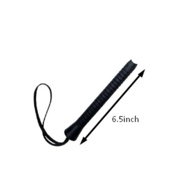 Black Riding Crop Straight Leather Handle Flogger Horse Whip - Product Gallery View 3 | act wellness