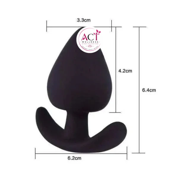Black Silicone Plug With Anchor Base - Product Gallery View 2 | act wellness