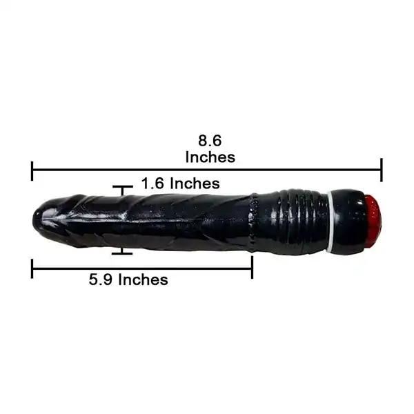 Black Thunderlight vibrating Dildo - Product Gallery View 2 | act wellness