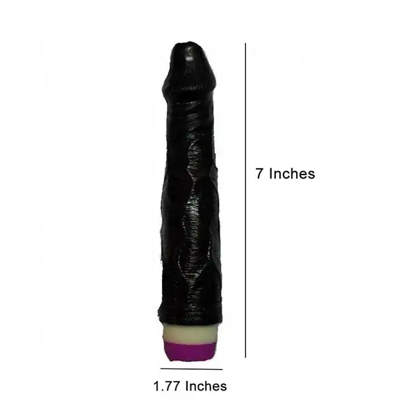 African Black Vibrating 7 Inch Stud Dildo - Product Gallery View 3 | act wellness