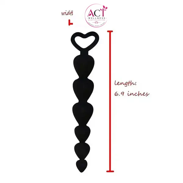Water Drop Shaped Anal Beads Plug - Product Gallery View 3 | act wellness
