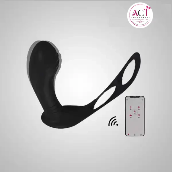 Bluetooth APP Control Prostate Massager With Penis Ring - Buy Online in India | act wellness - view 1