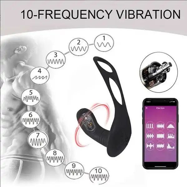 Bluetooth APP Control Prostate Massager With Penis Ring - Product Gallery View 3 | act wellness