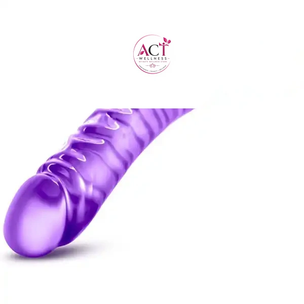 Blush 24 cm Double Head DildoSoft Flexible Double Penetrating - Product Gallery View 2 | act wellness