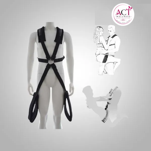 Body Harness Swing Stand Leg Lift Open Spreader Restraint Bondage - Buy Online in India | act wellness - view 1