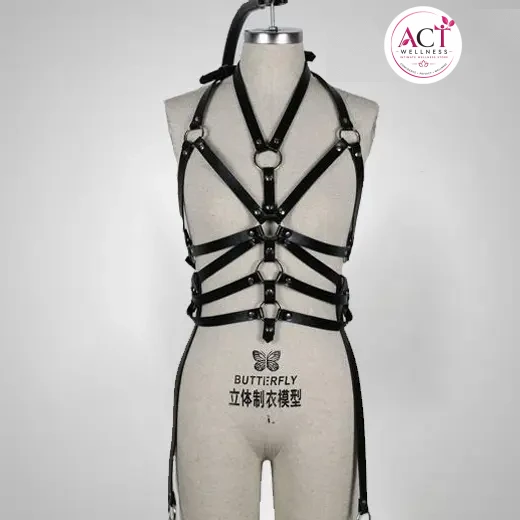 Body Leather Harness Set Bra - Buy Online in India | act wellness - view 1