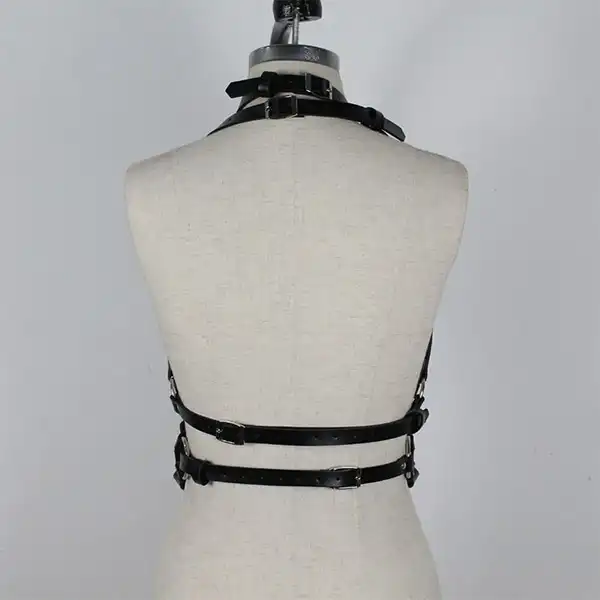 Body Leather Harness Set Bra - Product Gallery View 2 | act wellness