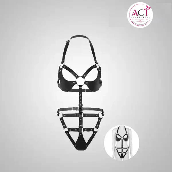 Bondage Women Sexy Black Bodysuit Belt Chastity - Buy Online in India | act wellness - view 1