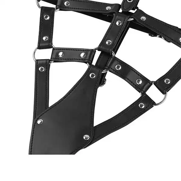 Bondage Women Sexy Black Bodysuit Belt Chastity - Product Gallery View 2 | act wellness