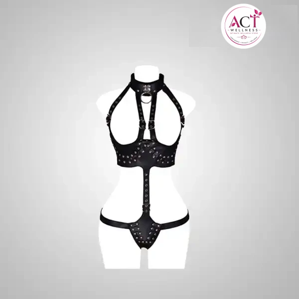 Bondage of Leather Harness Overbust Corset Bustier Bondage - Buy Online in India | act wellness - view 1