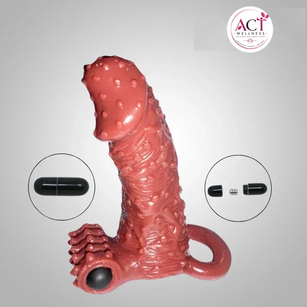 Brave Man Vibration Penis Extension Sleeve - Buy Online in India | act wellness - view 1