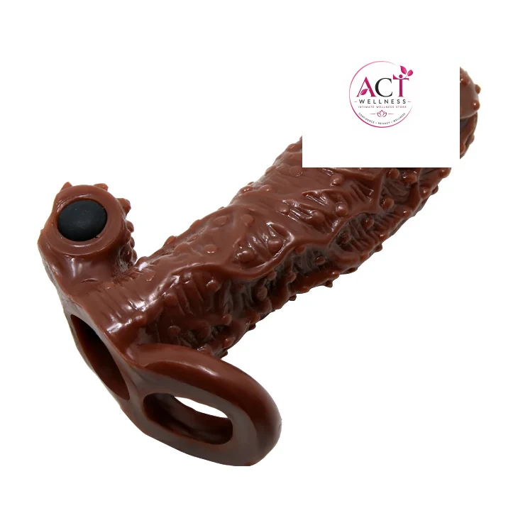 Brave Man Vibration Penis Extension Sleeve - Product Gallery View 2 | act wellness