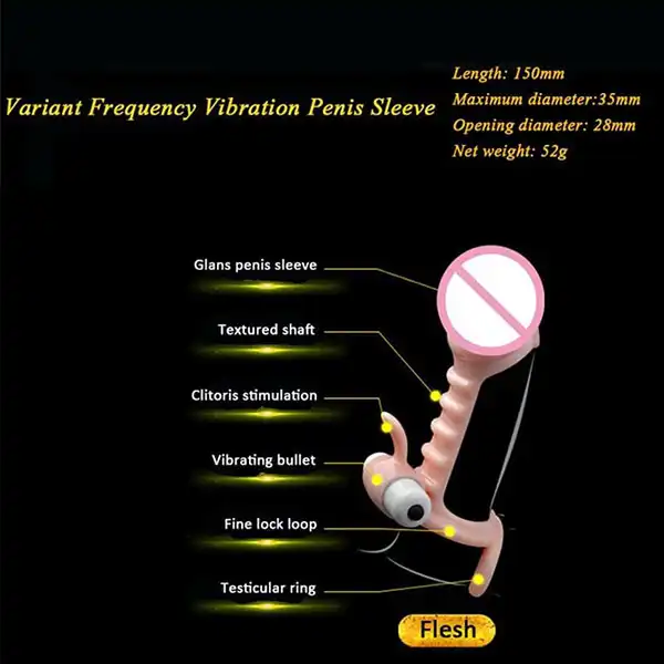 Brave Warrior Single Frequency Vibrator Sleeve - Product Gallery View 3 | act wellness
