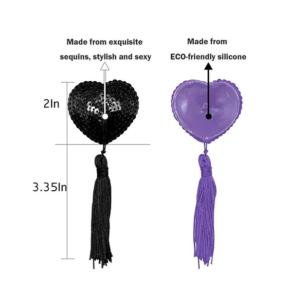 Breast Bra Tassel Nipple Cover Pasties Petal Stickers For Women - Product Gallery View 5 | act wellness