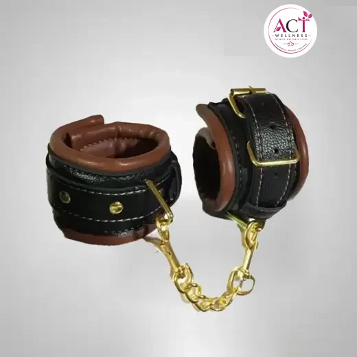 Brown Handcuffs Cosplay BDSM - Buy Online in India | act wellness - view 1