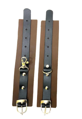 Brown Handcuffs Cosplay BDSM - Product Gallery View 3 | act wellness