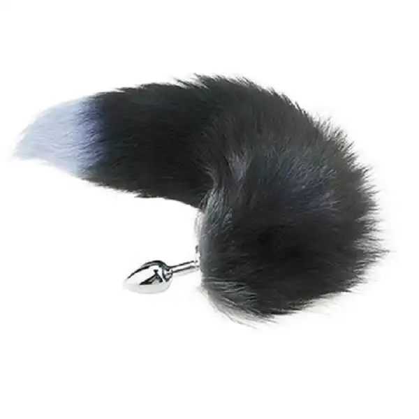 Butt Plug Fox Tail Cosplay But Plug (Black/white) - Product Gallery View 2 | act wellness