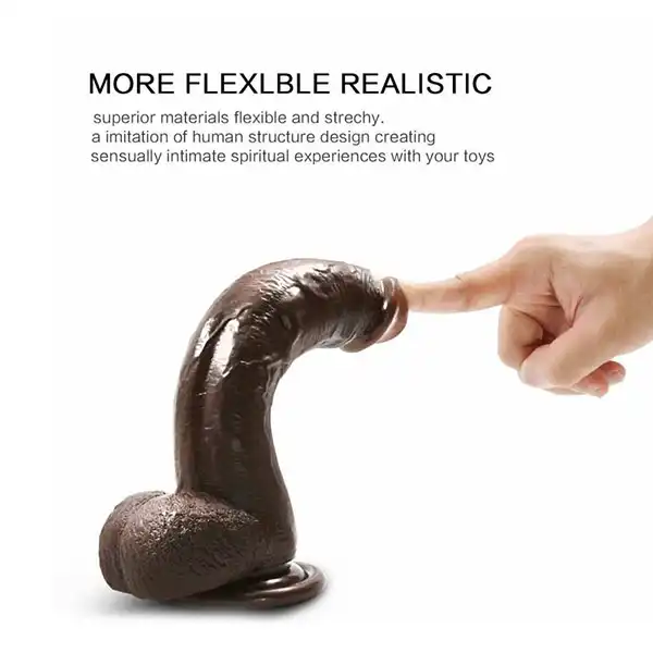 Chocolate Cock 8 Inch Realistic Dildo - Product Gallery View 3 | act wellness