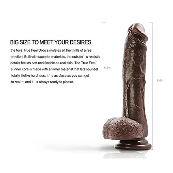 Chocolate Cock 8 Inch Realistic Dildo - Product Gallery View 4 | act wellness