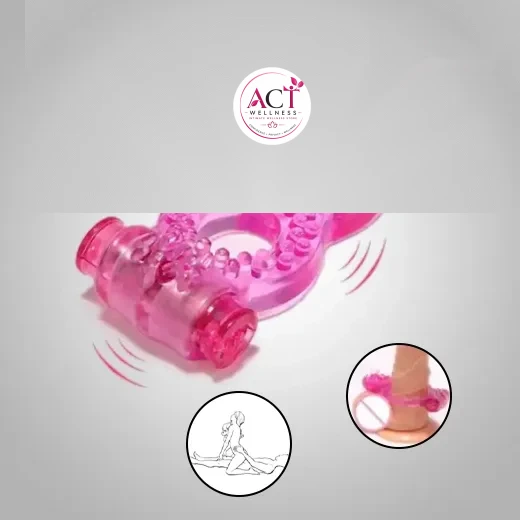 Clit Dual Vibrating Cock Ring Butterfly Ring - Buy Online in India | act wellness - view 1