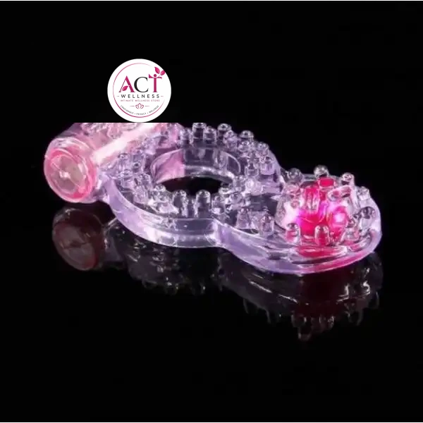 Clit Dual Vibrating Cock Ring Butterfly Ring - Product Gallery View 4 | act wellness