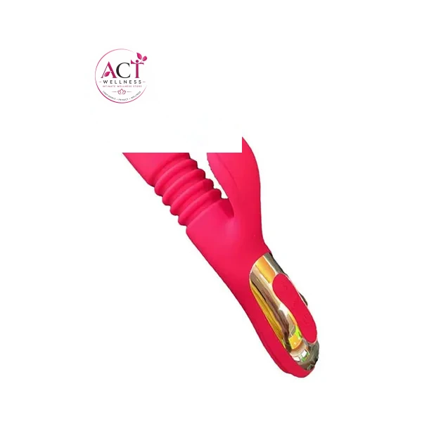 Clit & G-spot Licking Thrusting Chargeable Vibrator - Product Gallery View 2 | act wellness