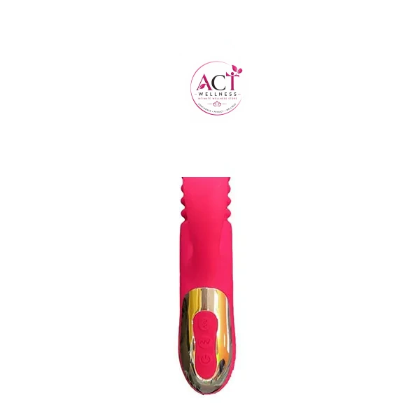 Clit & G-spot Licking Thrusting Chargeable Vibrator - Product Gallery View 3 | act wellness
