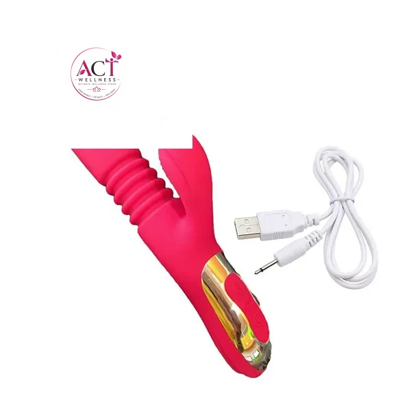 Clit & G-spot Licking Thrusting Chargeable Vibrator - Product Gallery View 4 | act wellness