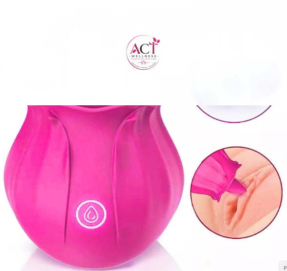 Clitoral Rose Sex Toys Multi Vibrator Stimulator for Women Licking Tongue - Product Gallery View 4 | act wellness