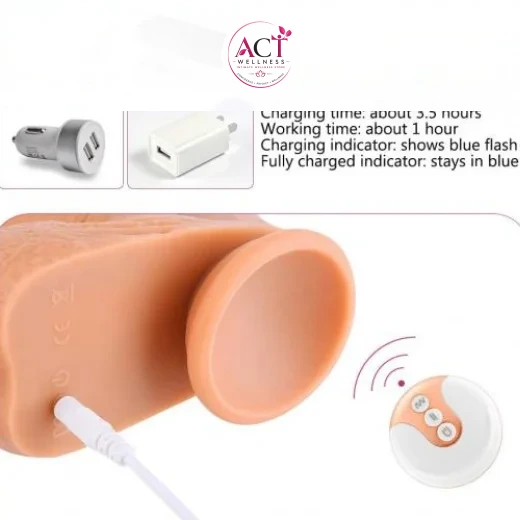 Clitoral Stimulation Suction Cup Multi Speed Vibrator Dildo - Product Gallery View 2 | act wellness